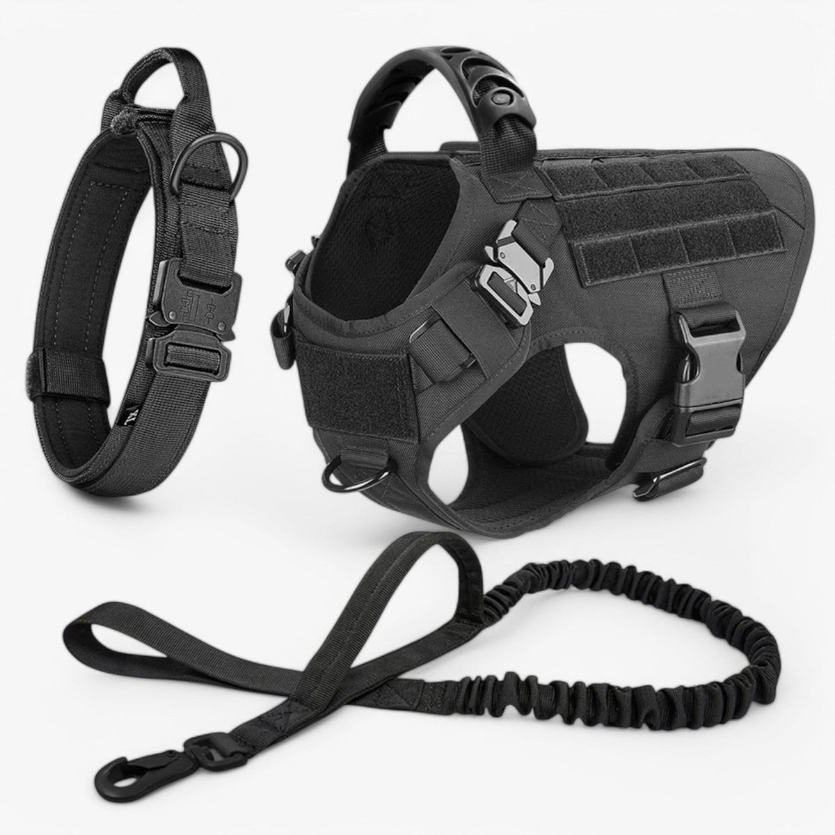 Tactical Dog Harness No Pull Non Vest with Molded Handle and Quick Release Buckle