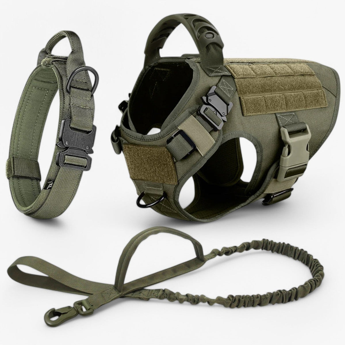 Tactical Dog Harness No Pull Non Vest with Molded Handle and Quick Release Buckle