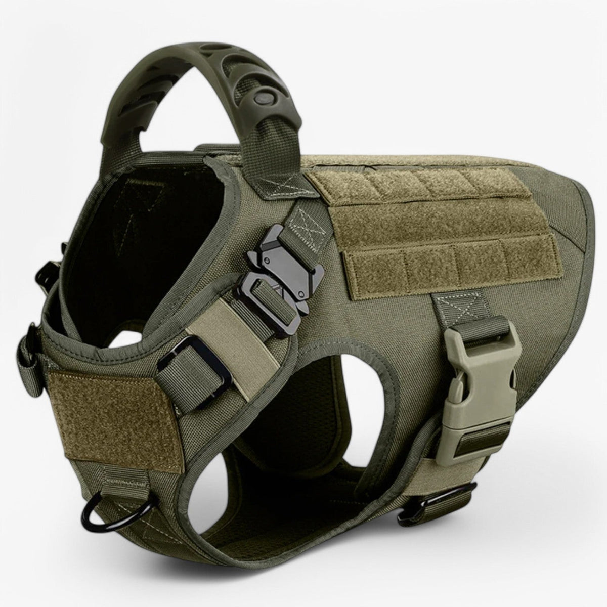 Tactical Dog Harness No Pull Non Vest with Molded Handle and Quick Release Buckle