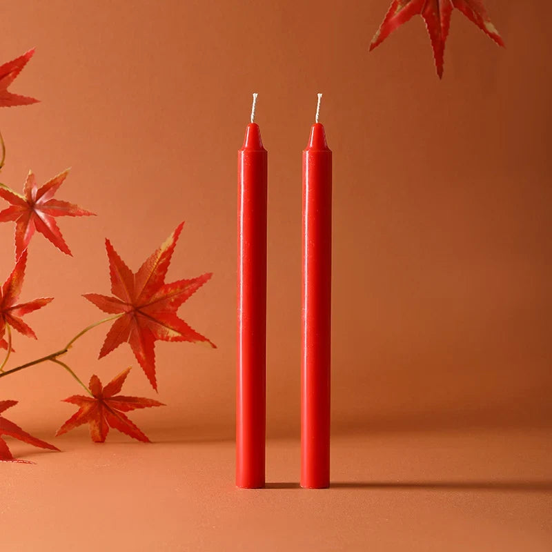 Taper Candle Pair | Sinuous Twist & Drip-Resistant