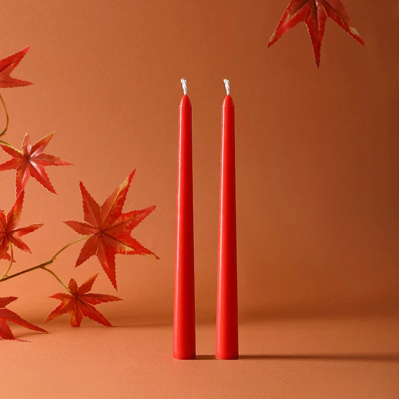 Taper Candle Pair | Sinuous Twist & Drip-Resistant