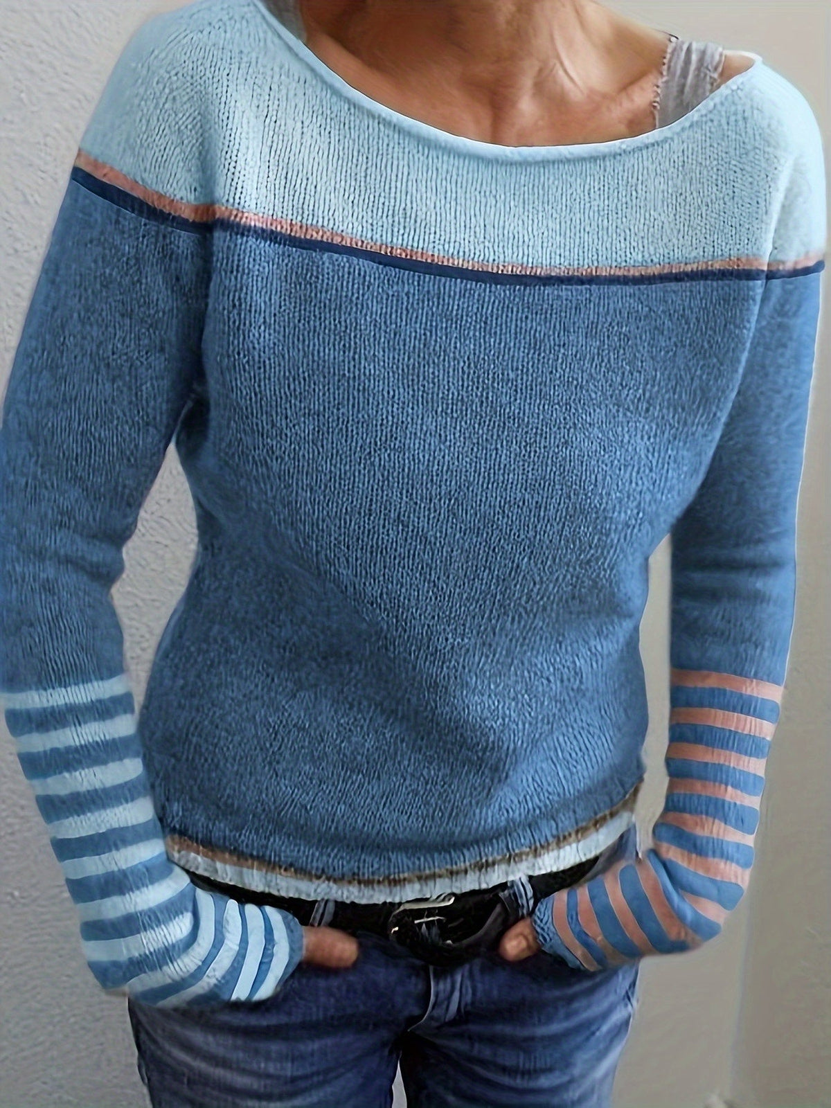 Maeve | Striped Boat Neck Sweater