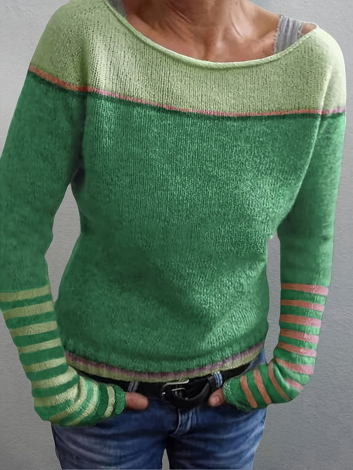 Maeve | Striped Boat Neck Sweater