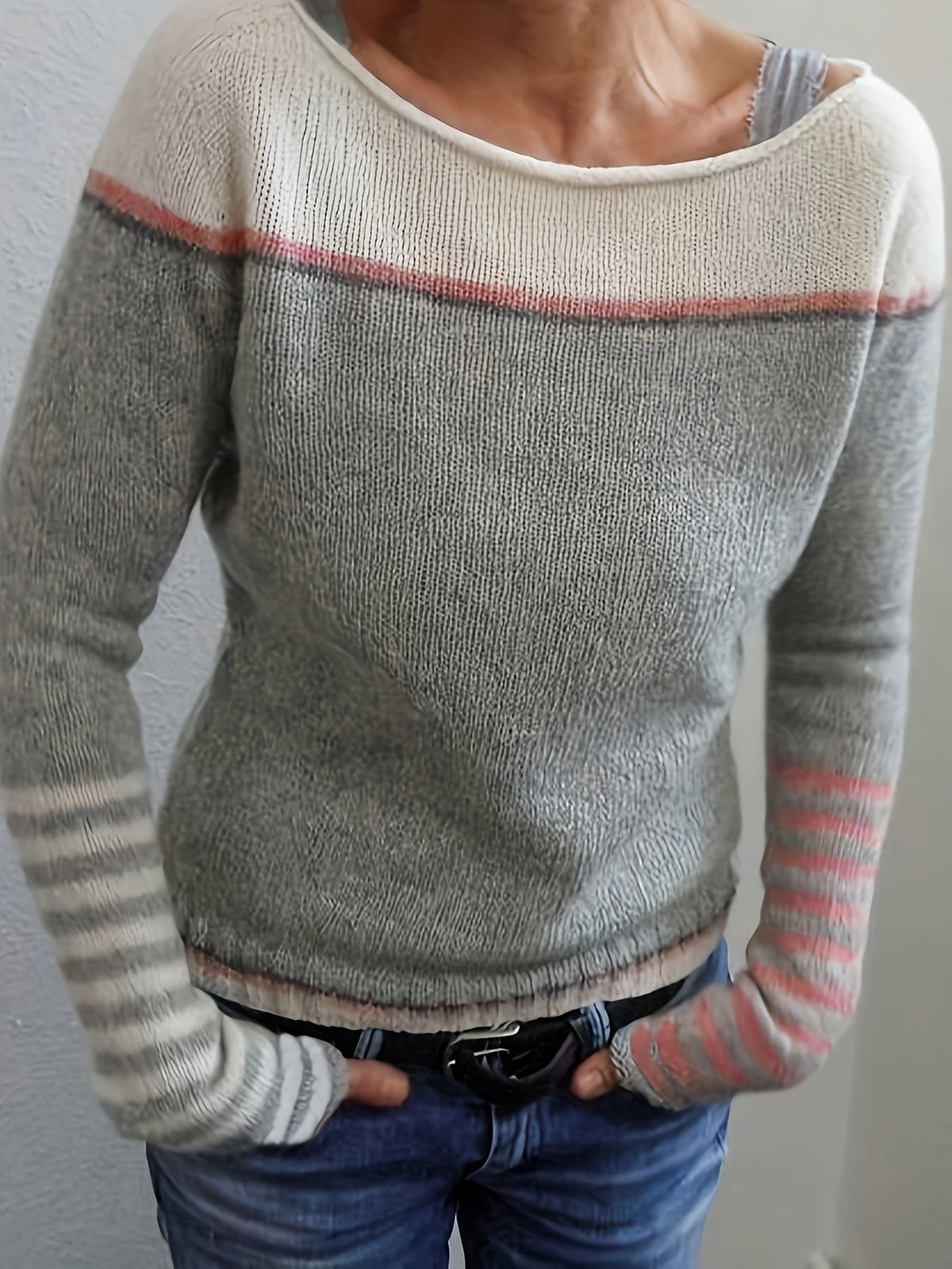 Maeve | Striped Boat Neck Sweater