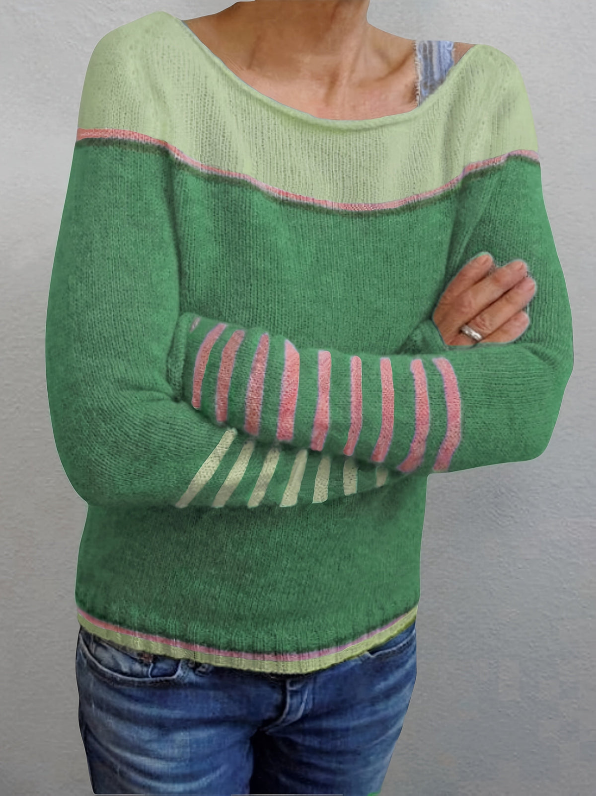Maeve | Striped Boat Neck Sweater
