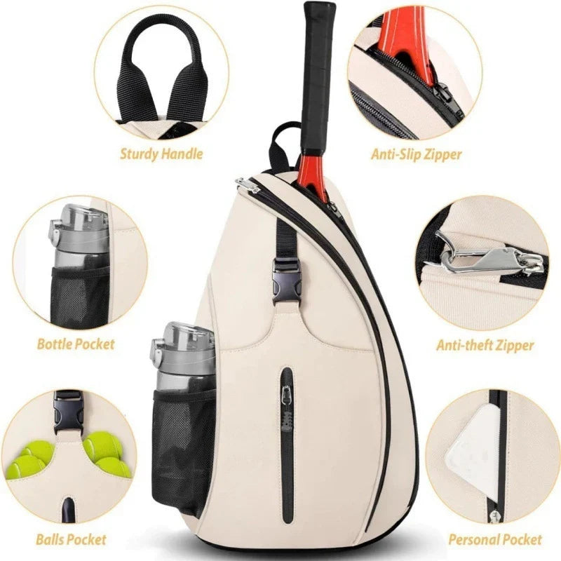 Tennis Tote | Spacious With Bottle Pocket & Padded Straps