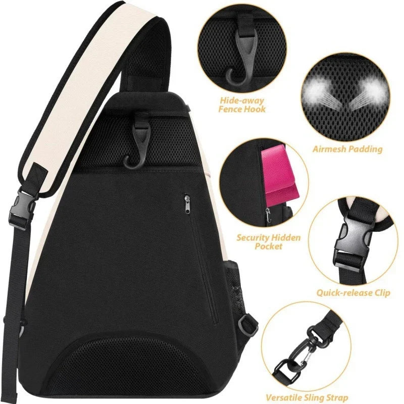 Tennis Tote | Spacious With Bottle Pocket & Padded Straps