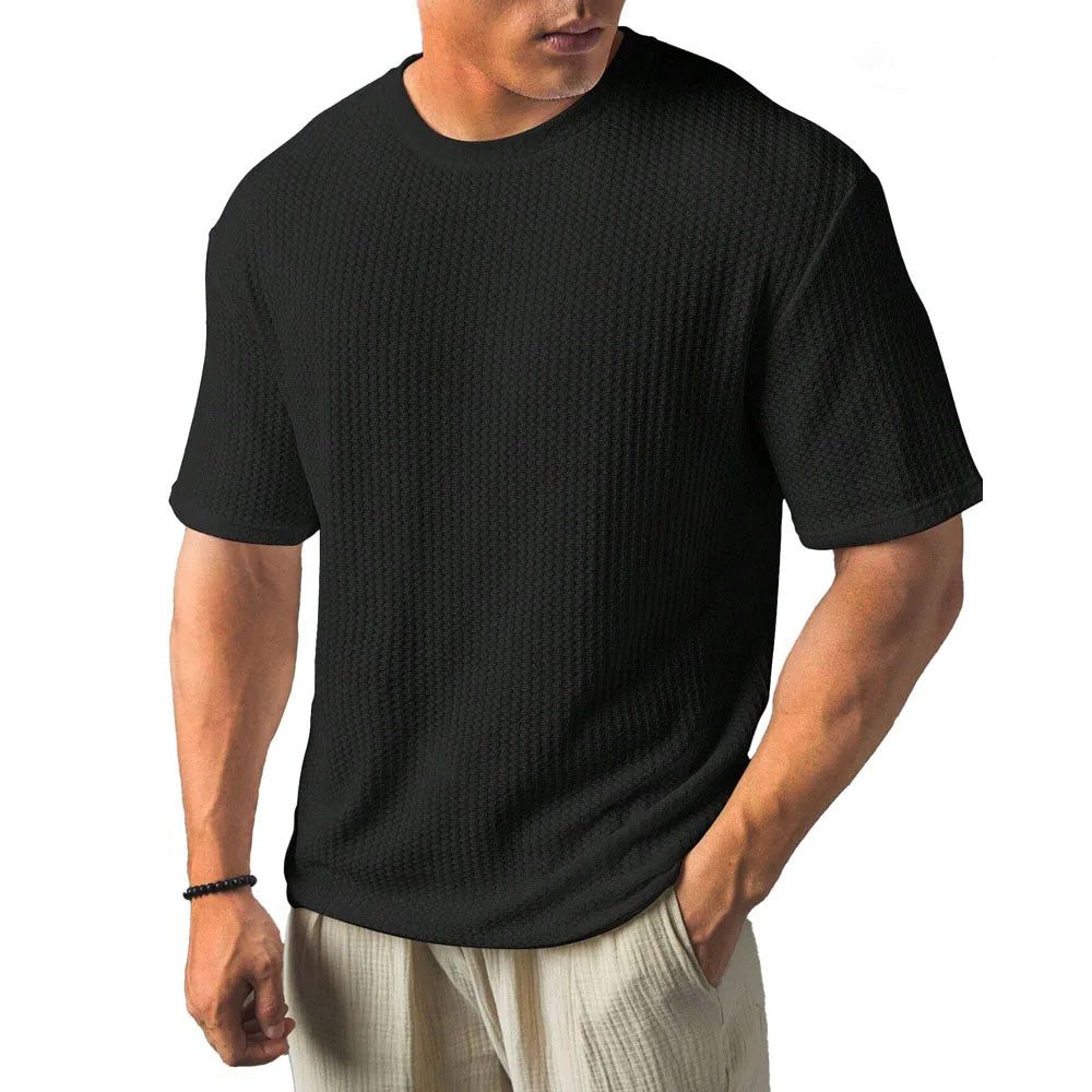 Textured Crew Neck T-Shirt for Men