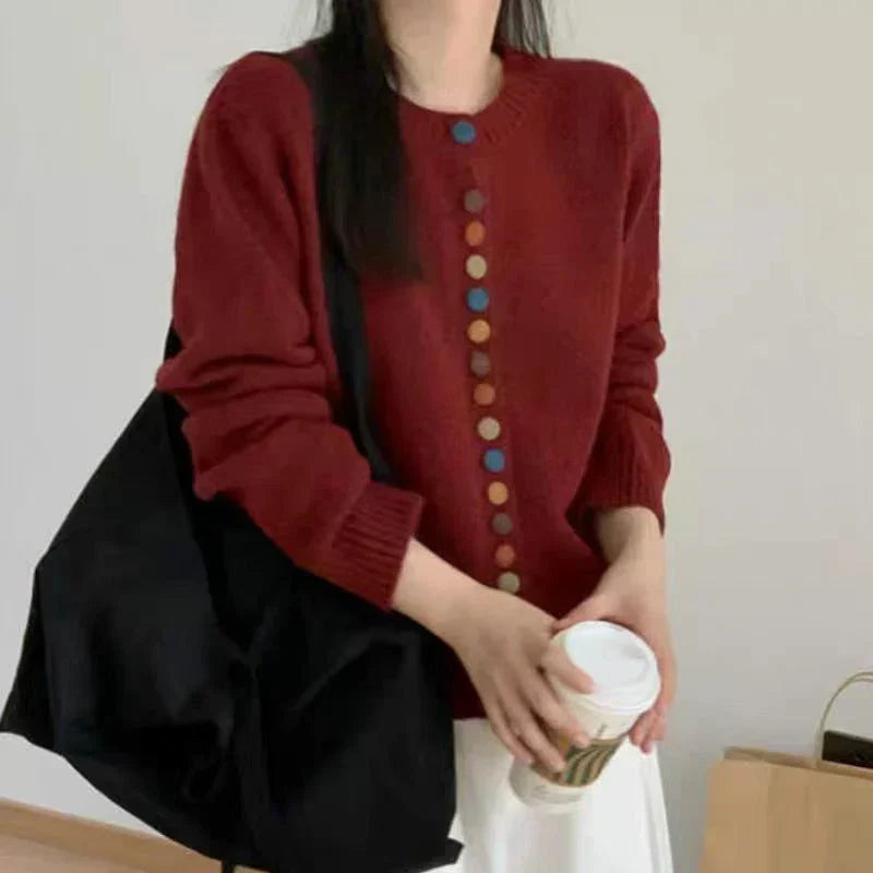Nessa | Button-Front Cream Cardigan