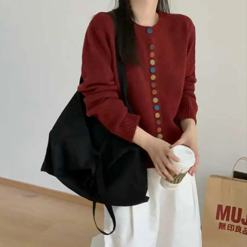 Nessa | Button-Front Cream Cardigan