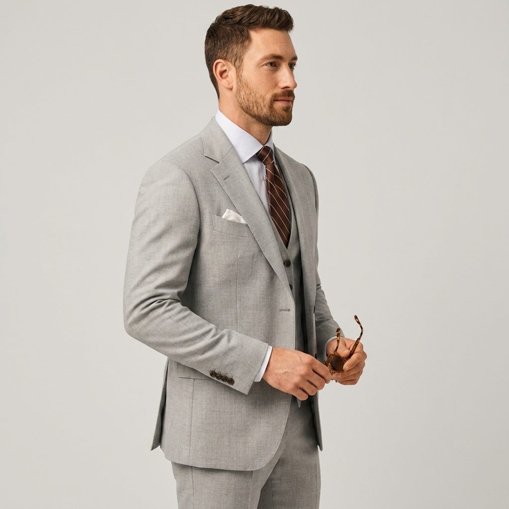 Three-Piece Double-Breasted Blazer Set for Men