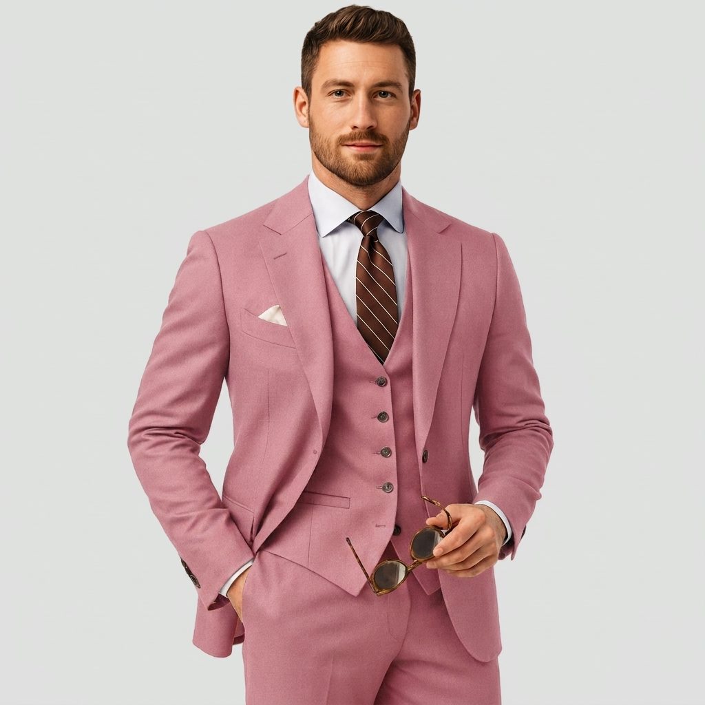 Three-Piece Double-Breasted Blazer Set for Men