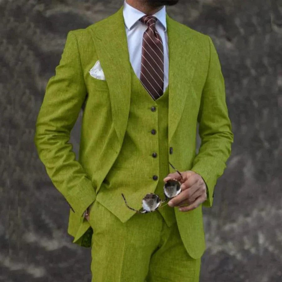 Three-Piece Double-Breasted Blazer Set for Men