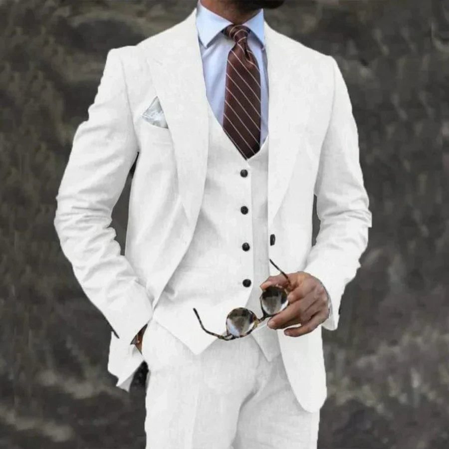 Three-Piece Double-Breasted Blazer Set for Men