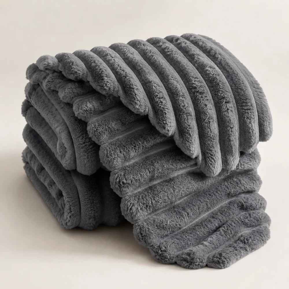 Throw Blanket | Soft Plush Faux Fur & Warm Lightweight | Multiple Sizes