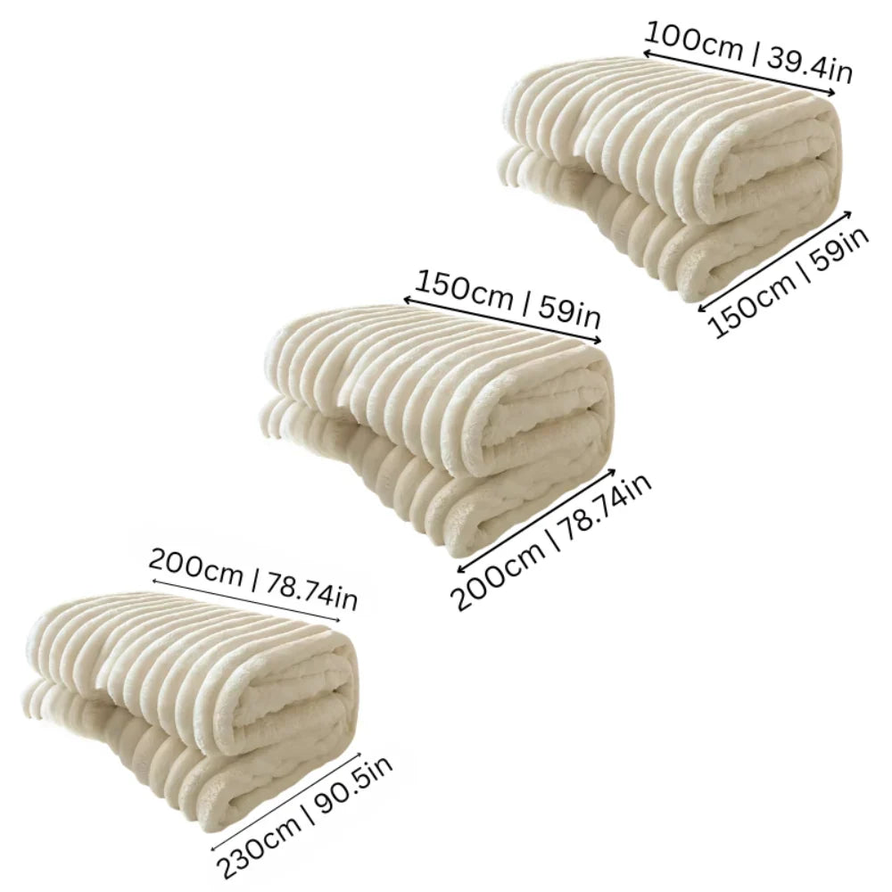 Throw Blanket | Soft Plush Faux Fur & Warm Lightweight | Multiple Sizes