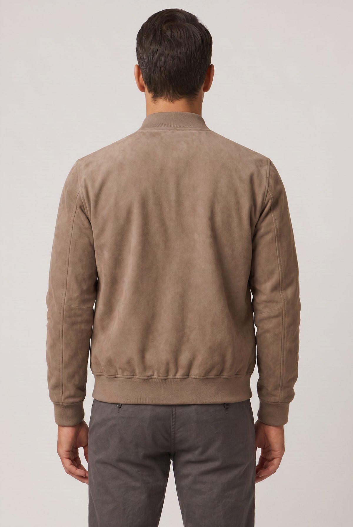 Timo | Men's Suede Zip-Up Bomber Jacket