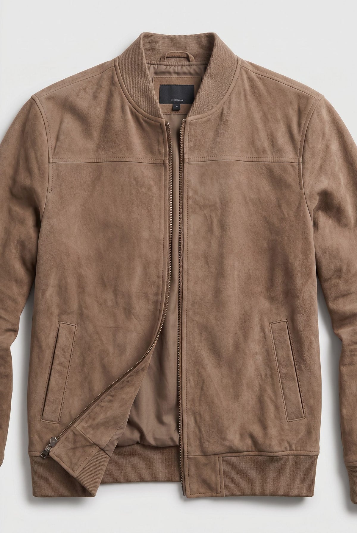 Timo | Men's Suede Zip-Up Bomber Jacket