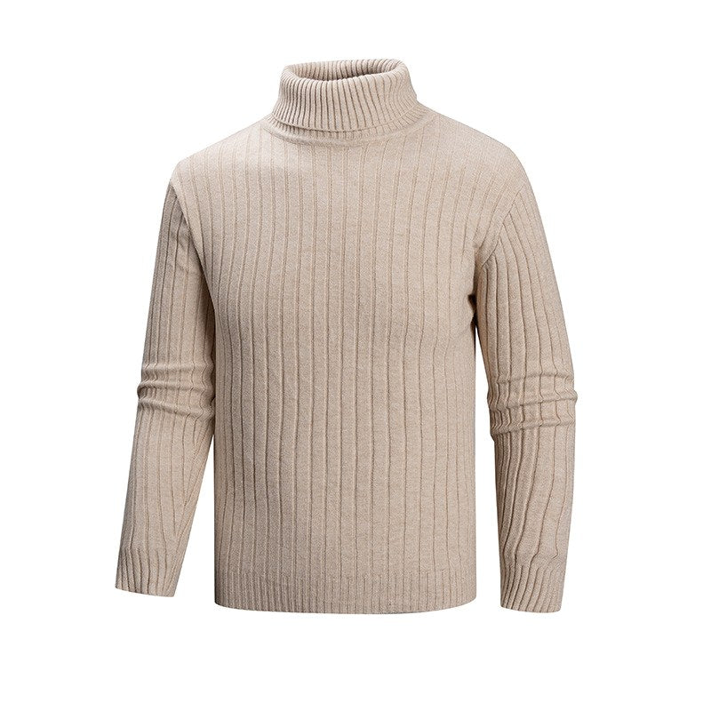 Timothy - Men's Ribbed Turtleneck Knit Sweater