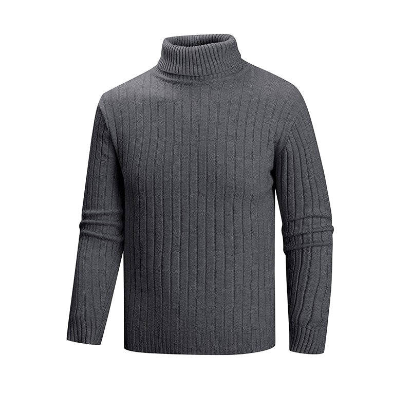 Timothy - Men's Ribbed Turtleneck Knit Sweater
