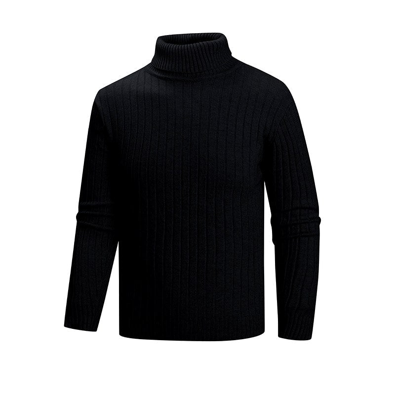 Timothy - Men's Ribbed Turtleneck Knit Sweater