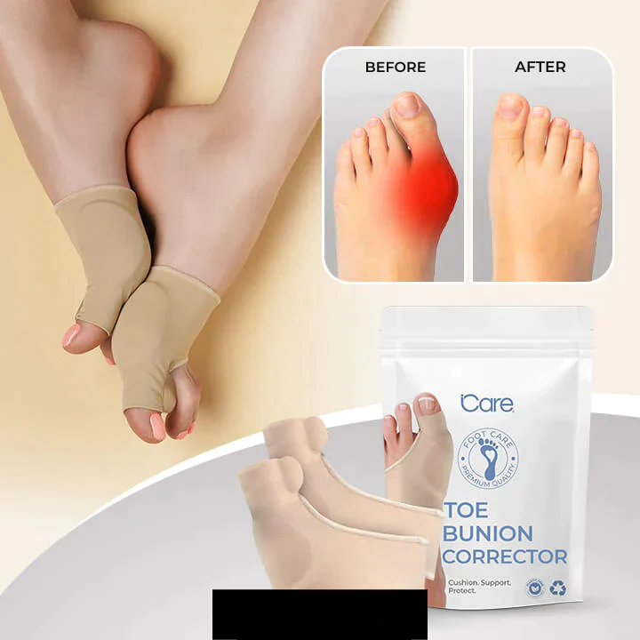 Toe Spacers with Gel Cushioning and Elastic Corrector Sleeve