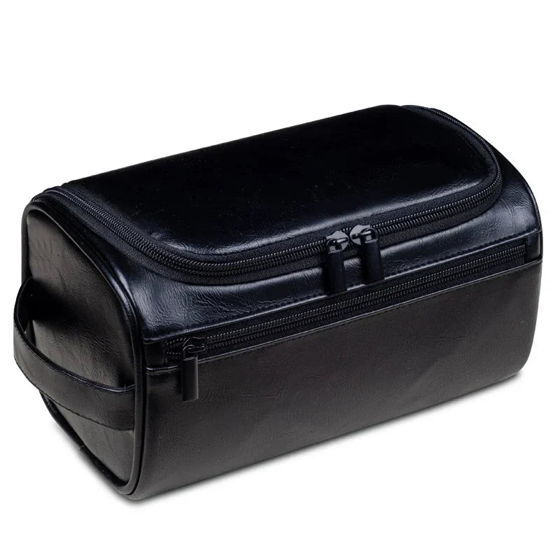 Toiletry Bag | Premium Leather Water-Repellent & Organizer Pockets | 25 x 13 x 13 cm