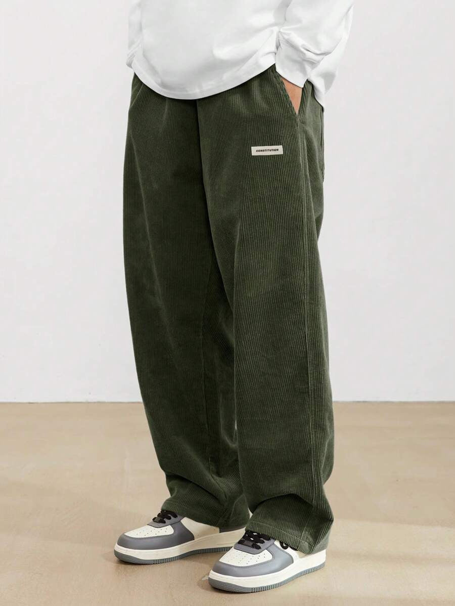 Tom | Men's Wide Baggy Pants with Adjustable Waist