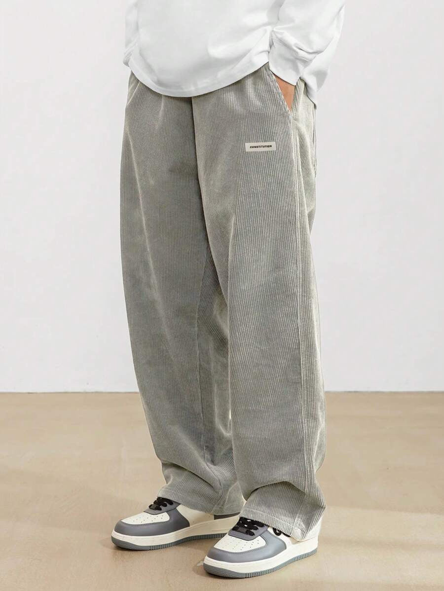 Tom | Men's Wide Baggy Pants with Adjustable Waist