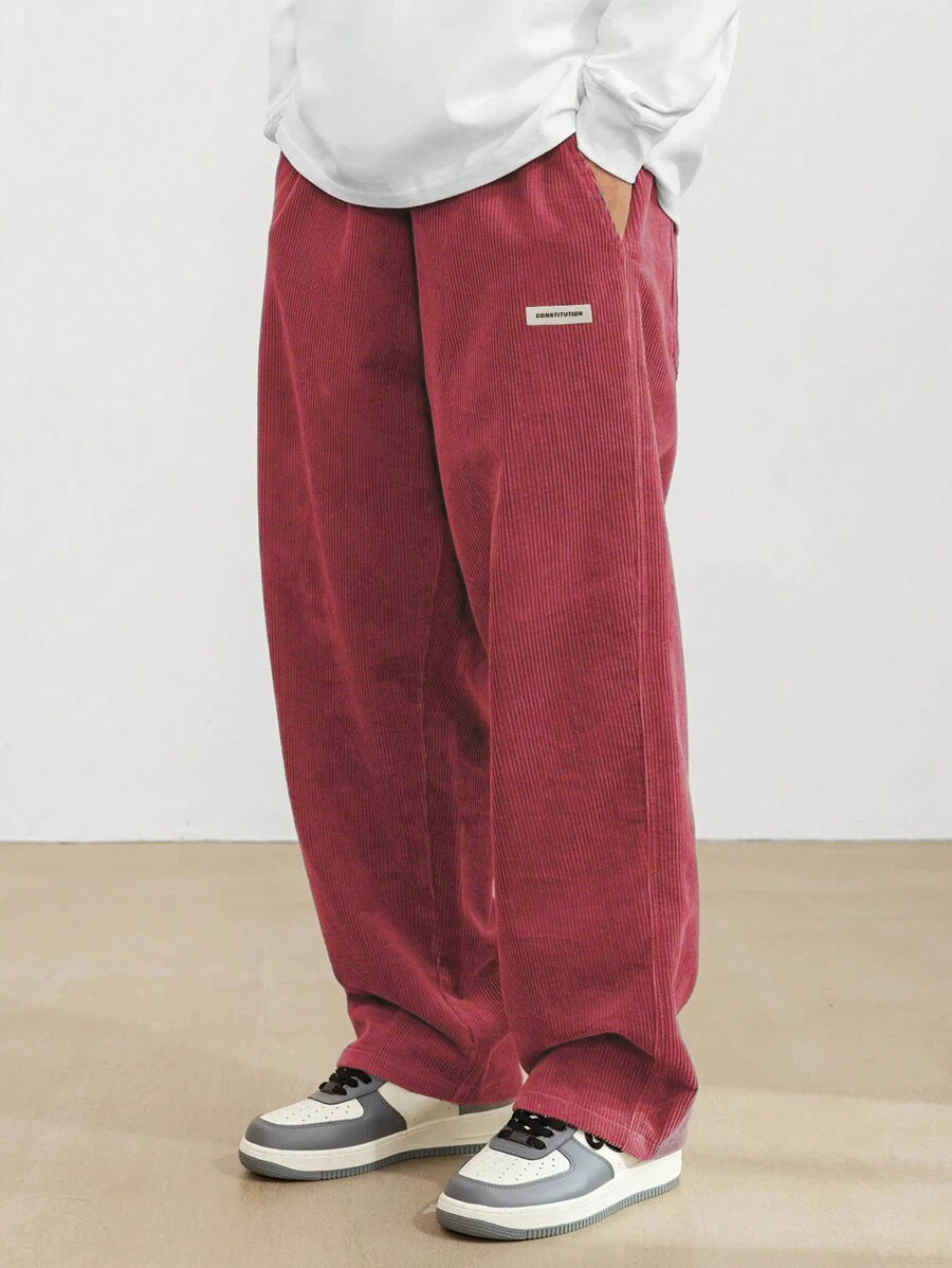 Tom | Men's Wide Baggy Pants with Adjustable Waist