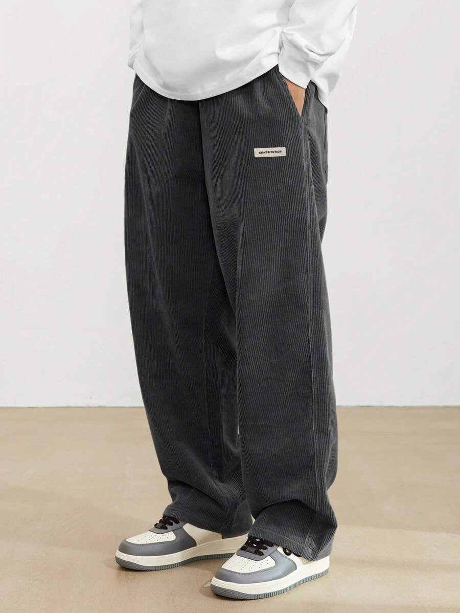 Tom | Men's Wide Baggy Pants with Adjustable Waist