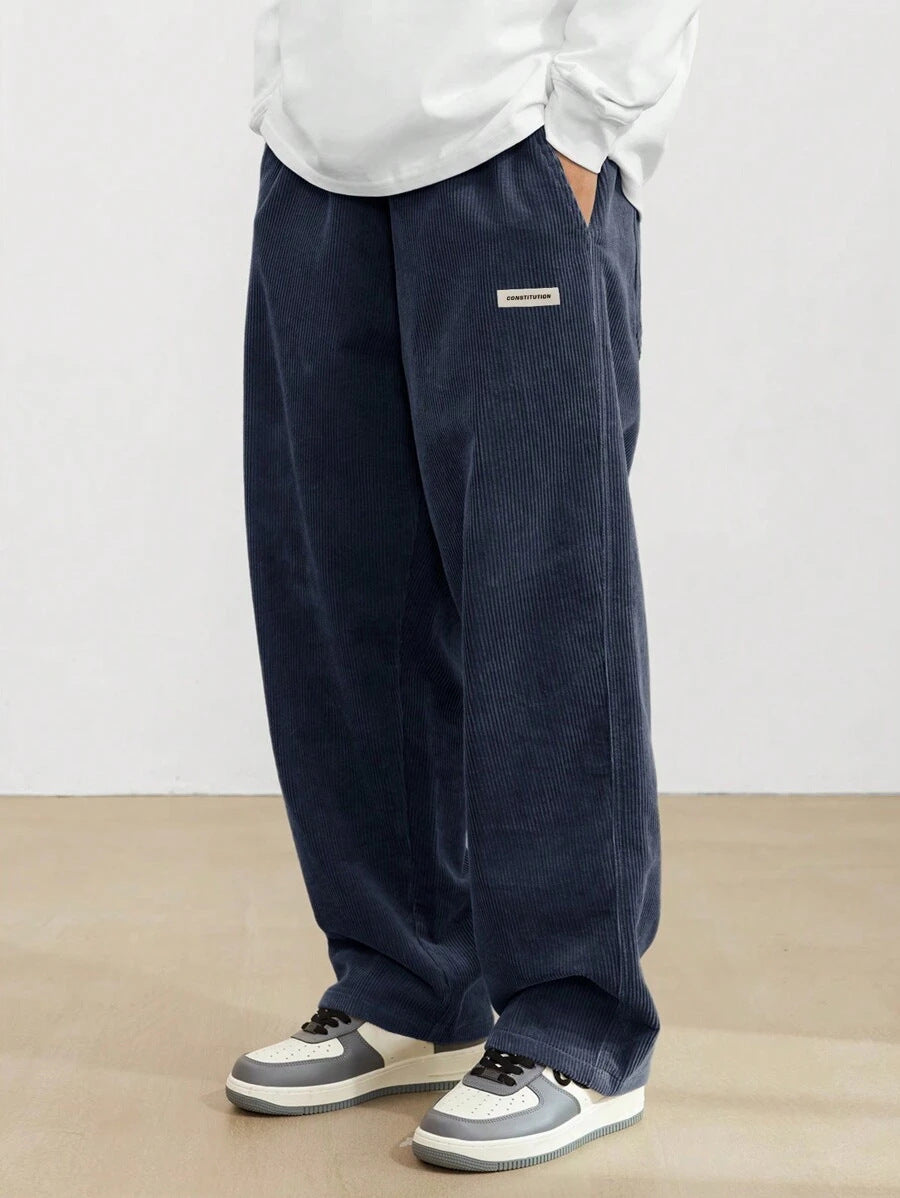 Tom | Men's Wide Baggy Pants with Adjustable Waist