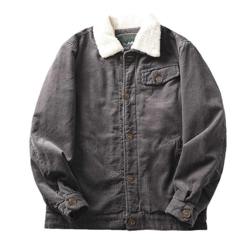 Maxwell | Men's Sherpa Lined Corduroy Jacket Short Winter Coat