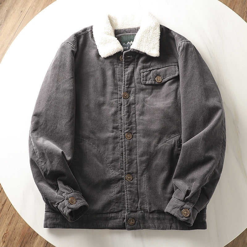 Maxwell | Men's Sherpa Lined Corduroy Jacket Short Winter Coat
