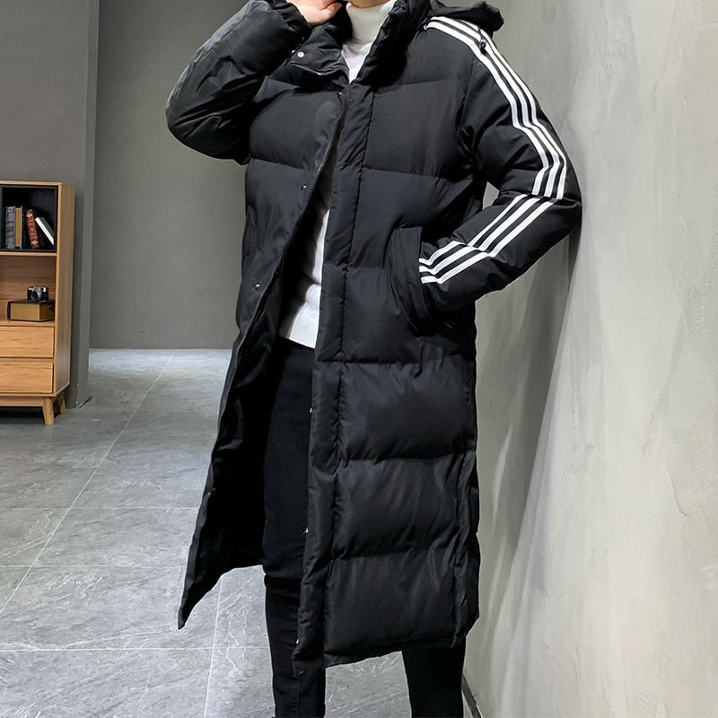 Eric | Men's Long Winter Puffer Coat Hooded Quilted
