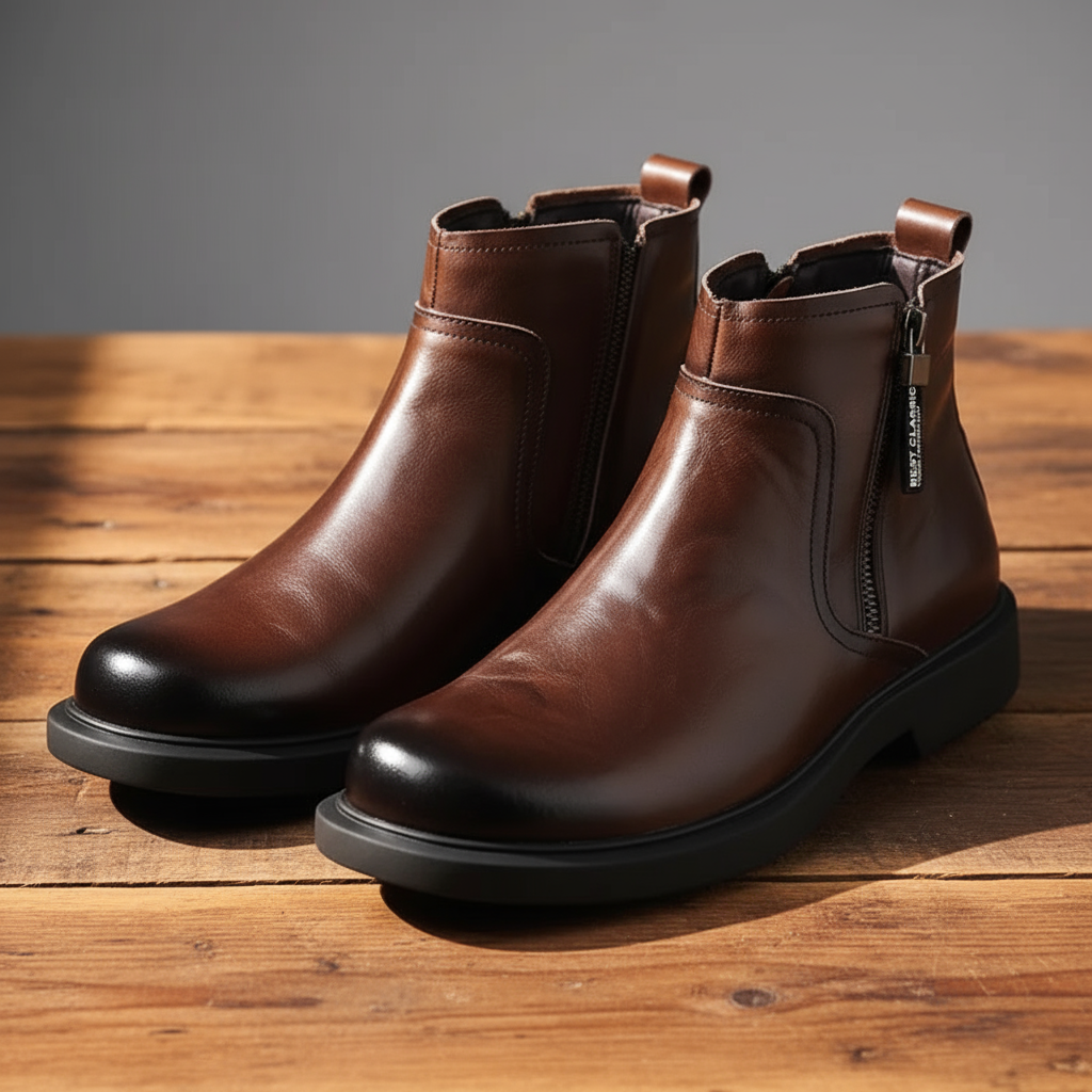 Tommy - Men's Zip-Entry Leather Chelsea Boots