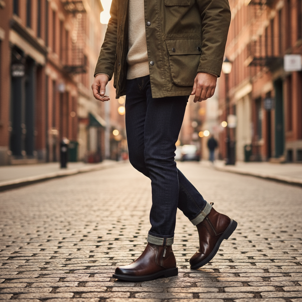 Tommy - Men's Zip-Entry Leather Chelsea Boots