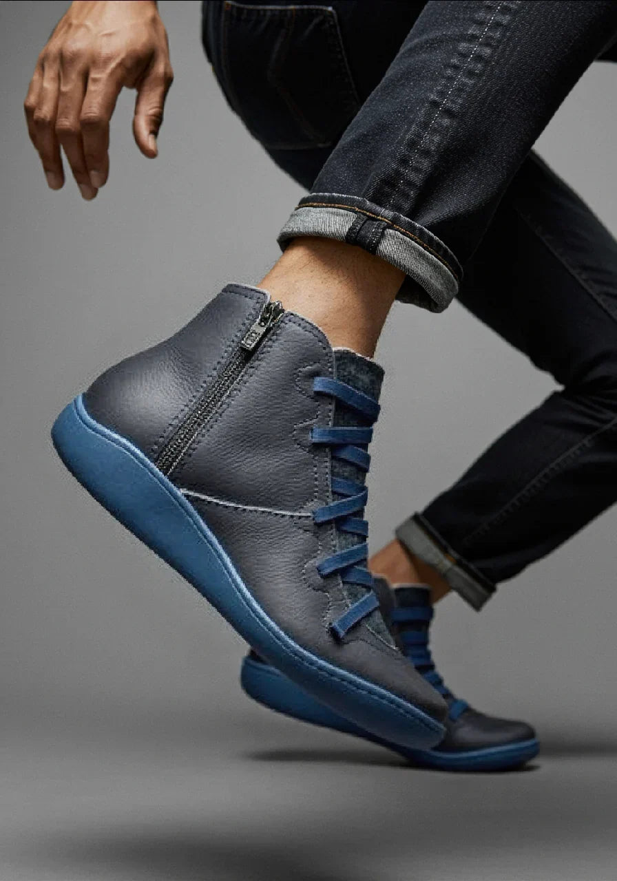 Women's Faux Leather Ankle Boots | Side Zip & Cushioned Insole