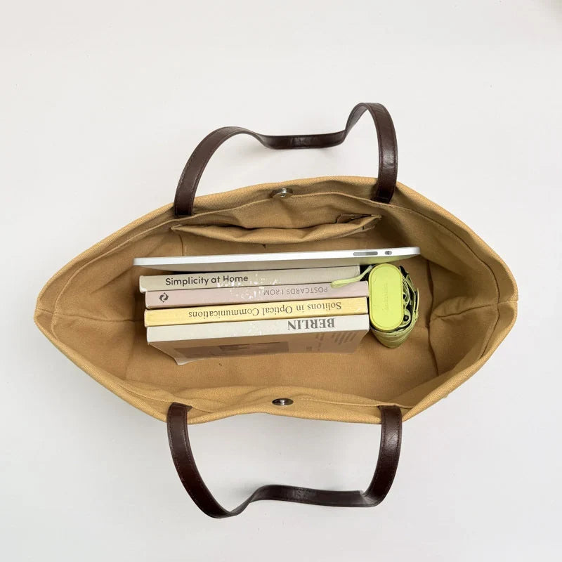 Tote Bag | Durable Canvas, Spacious & Contrasting Handles