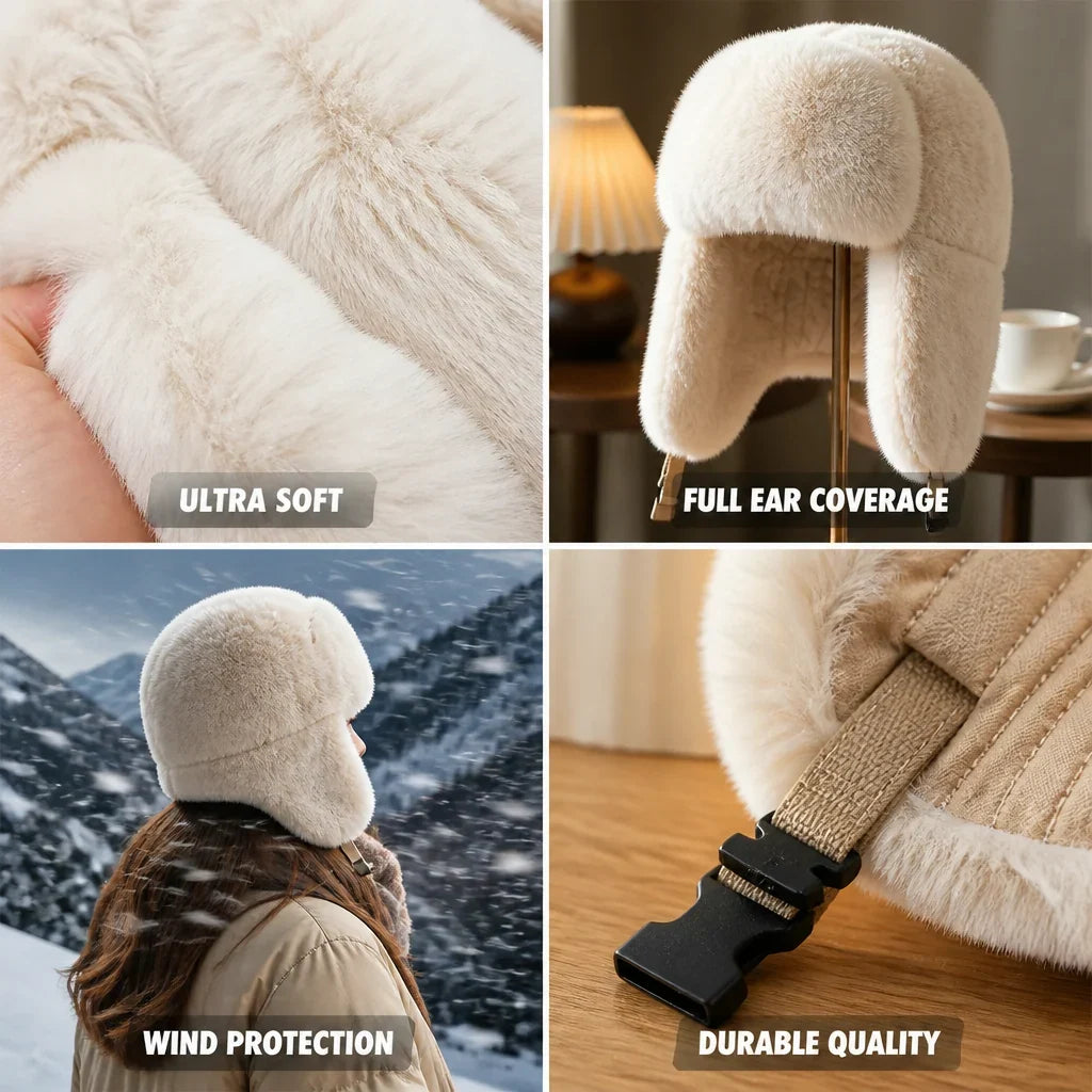 Trapper Hat | Plush Synthetic & Fold-Down Ear Flaps