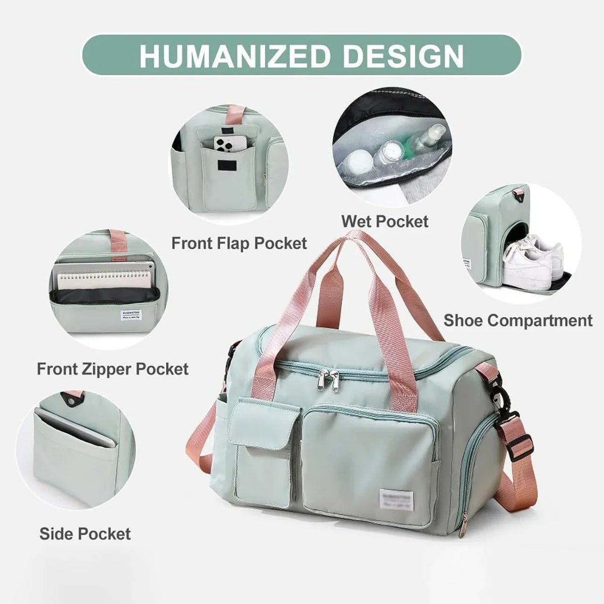 Travel Duffle Bag | Waterproof Oxford & Multi-Pocket