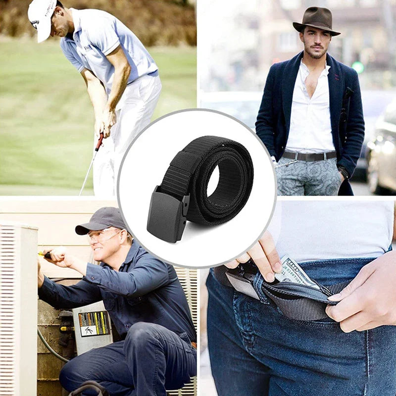 Travel Money Belt | Hidden Zipper Pocket & Anti-Slip Metal Buckle