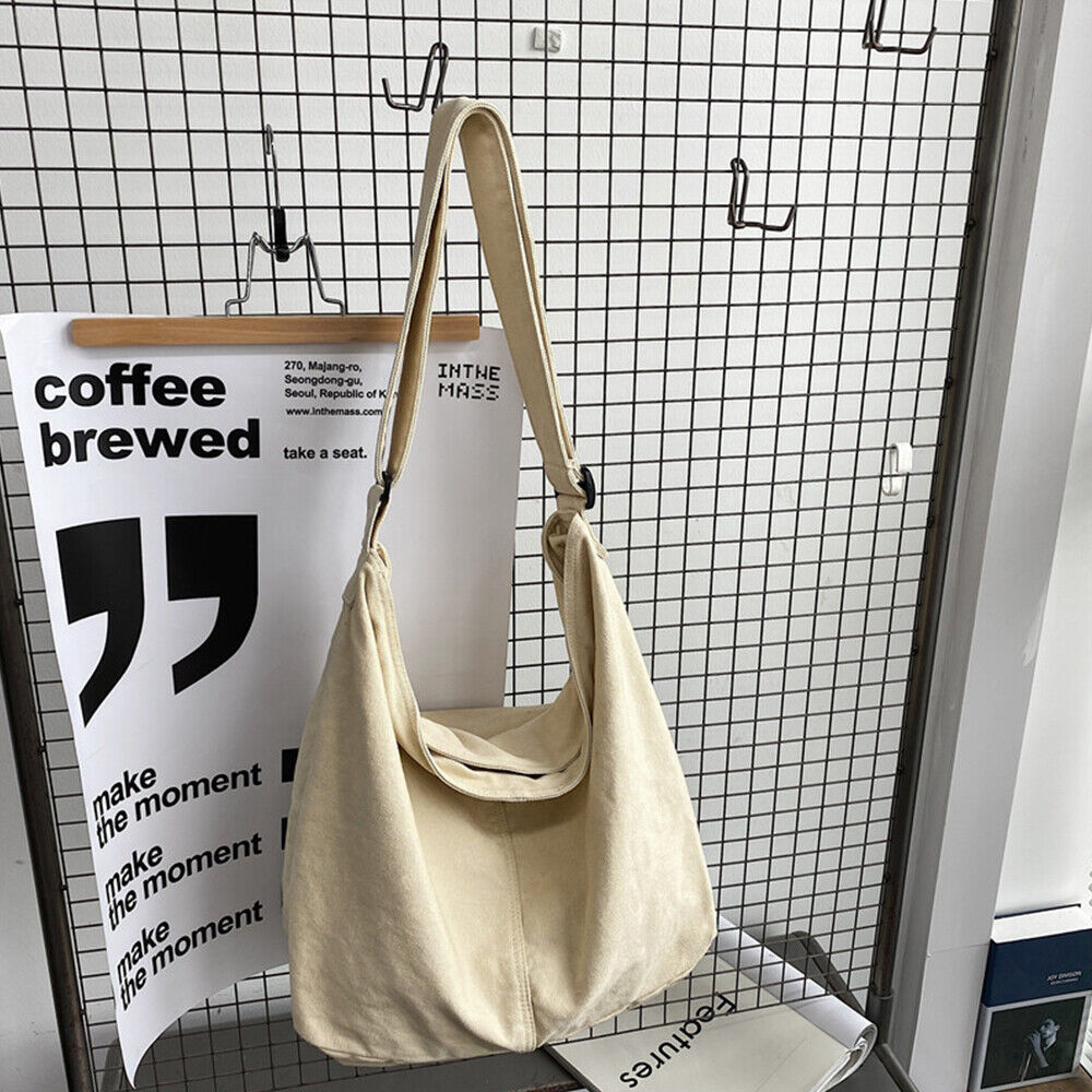 Women's Canvas Shoulder Bag Crossbody Slouch Style