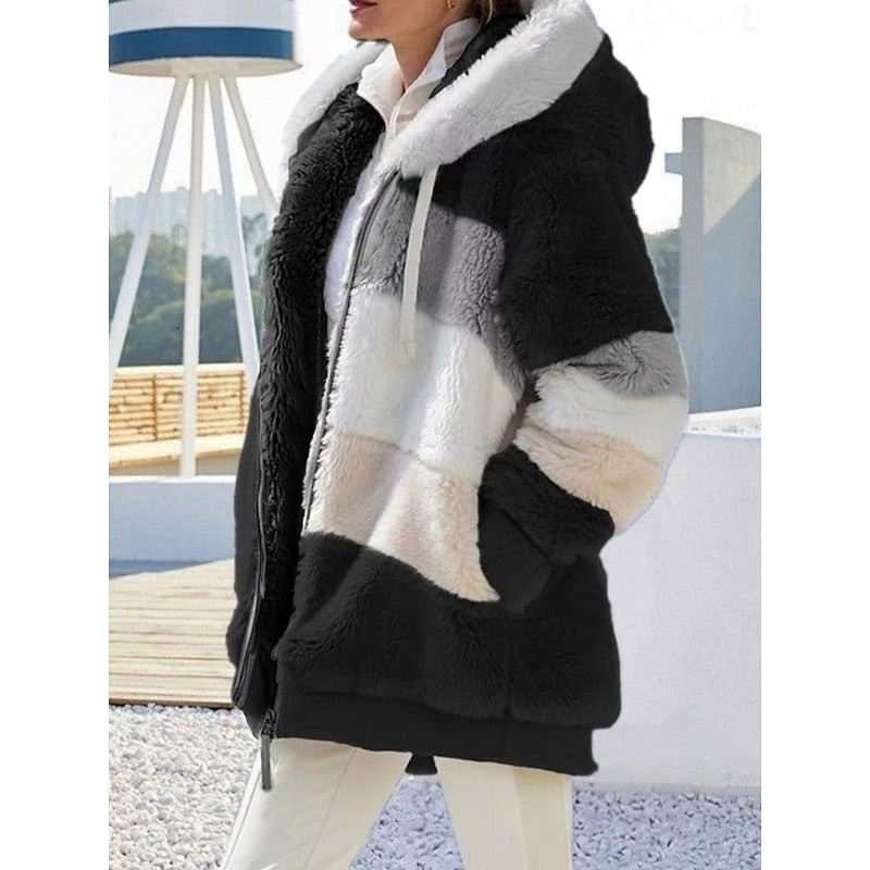 Corinne | Hooded Zip Up Fleece Jacket