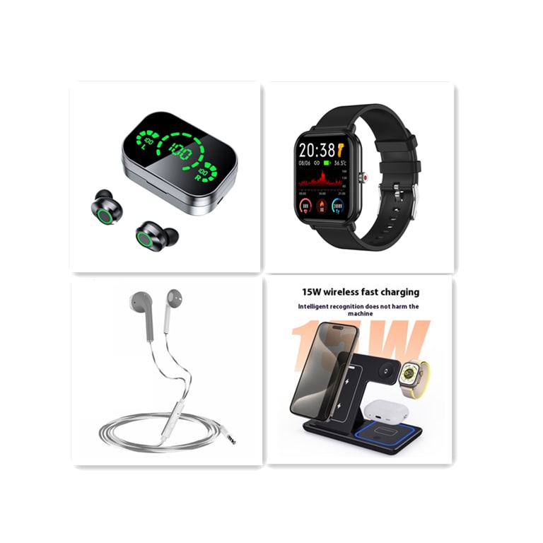 True Wireless Earbuds with Noise Cancelling Mic and Digital Display Charging Case