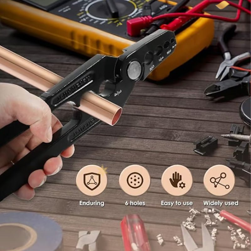 Tube Rounding Pliers - Durable Alloy, 6-Hole Design