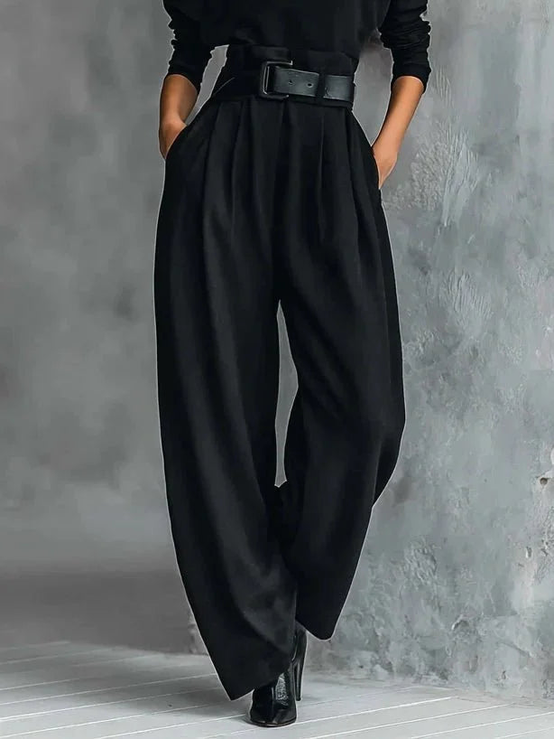 Women's roll neck two piece set with wide leg pants