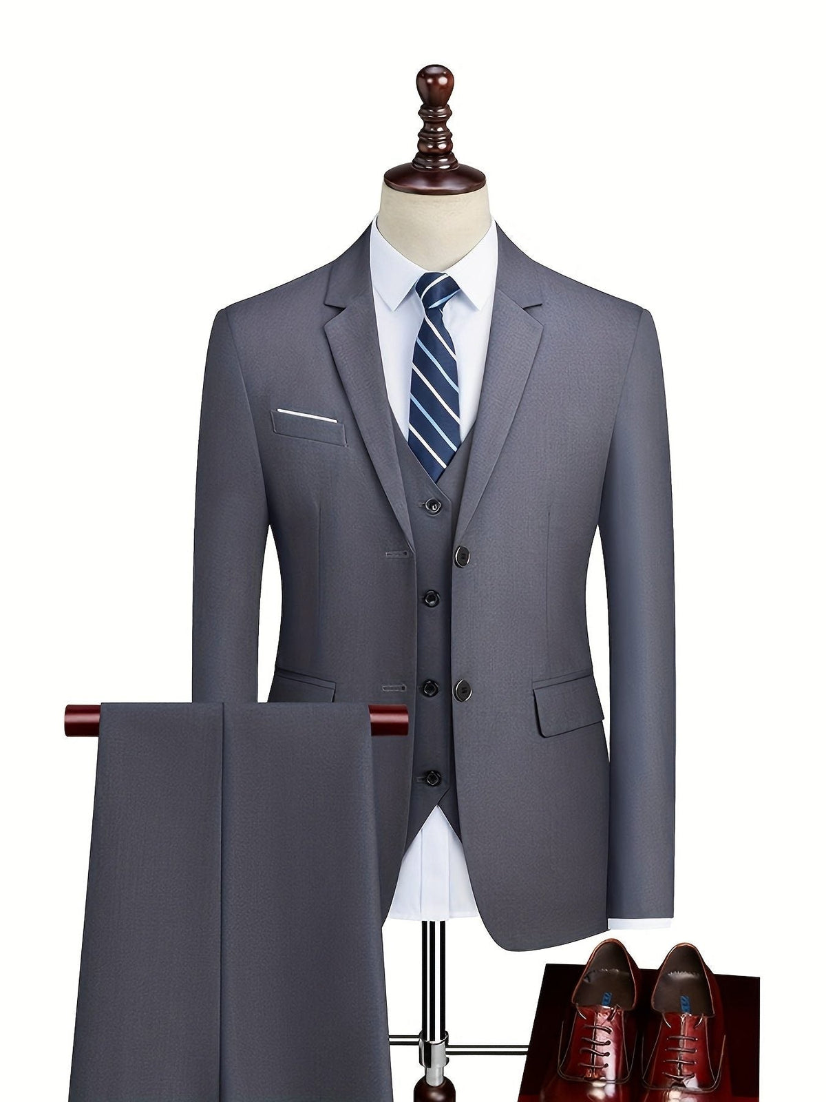 Two-Button Notch Lapel Suit for Men
