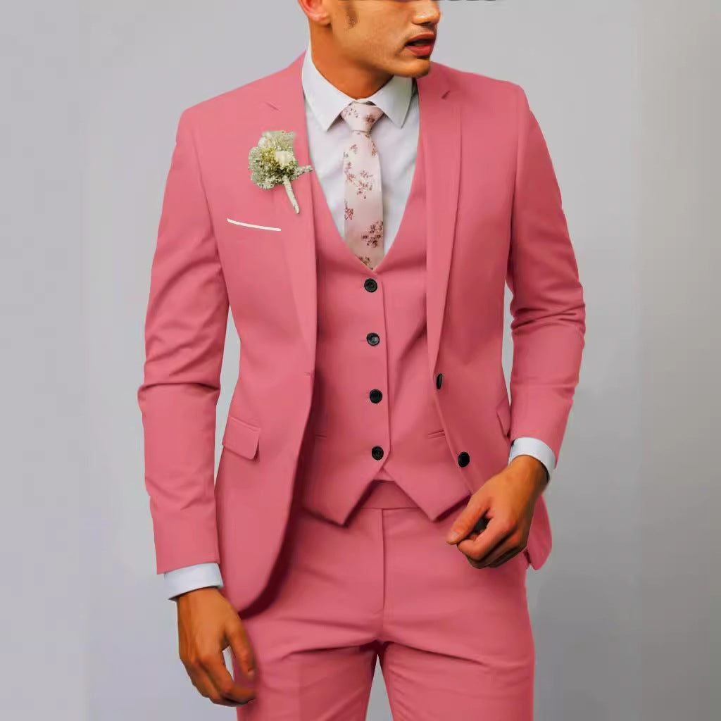 Two-Piece Single-Breasted Blazer Set for Men