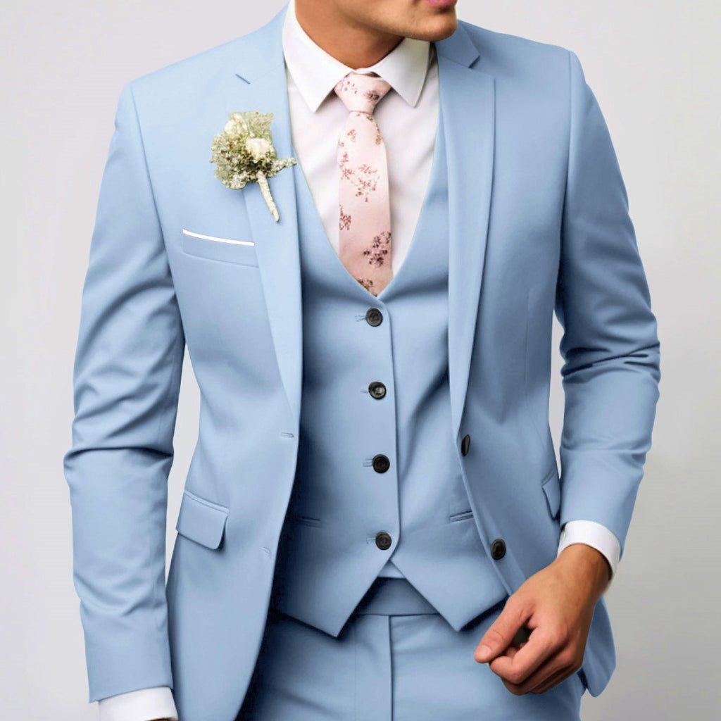 Two-Piece Single-Breasted Blazer Set for Men